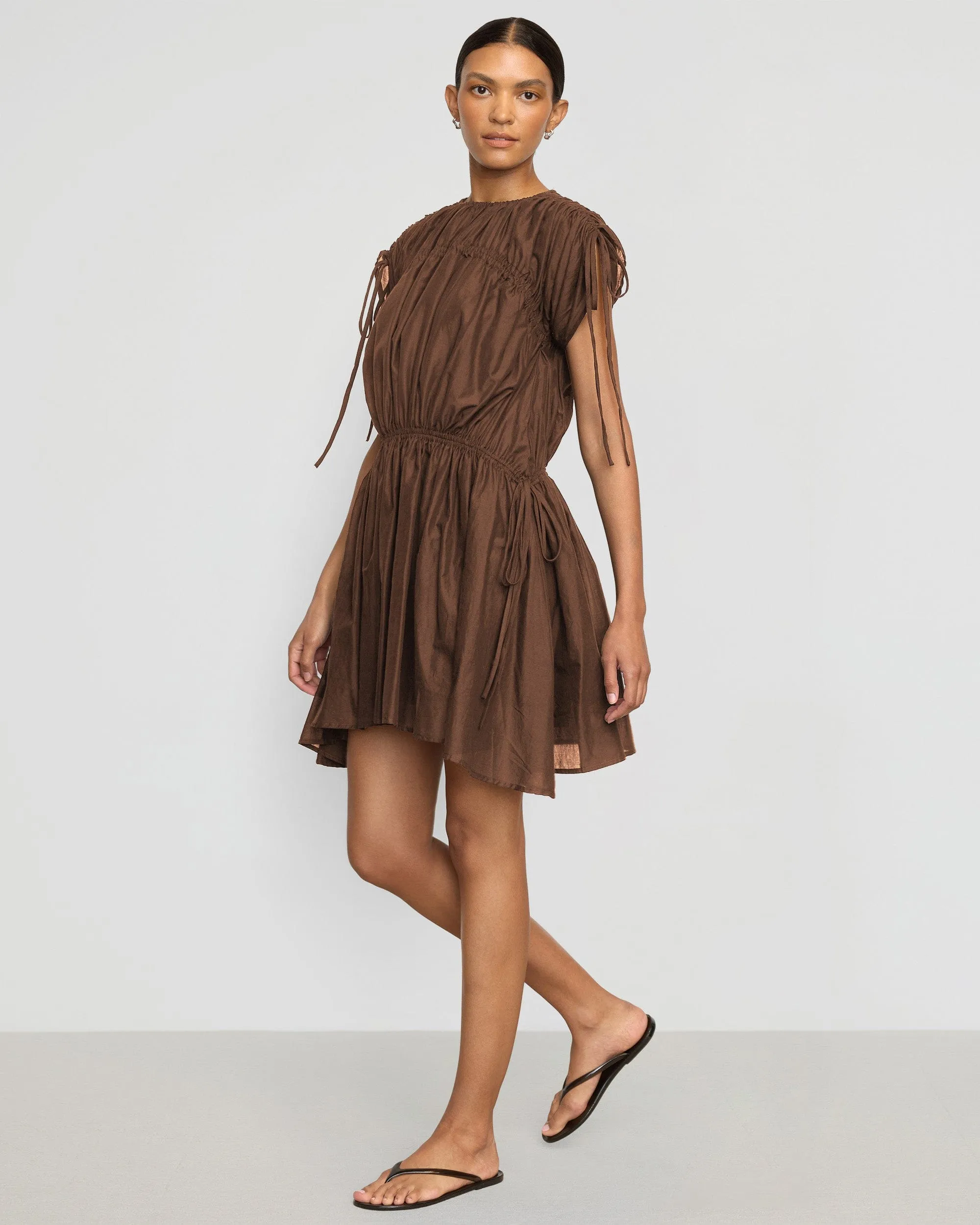 Multipurpose Akemi Tie-Shoulder Organic Cotton Dress