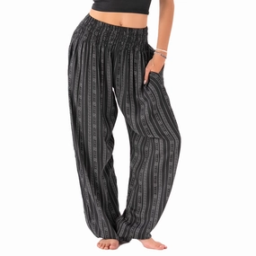 Akha Tribal Print Harem Pants Flexible Movement Seasonless wear
