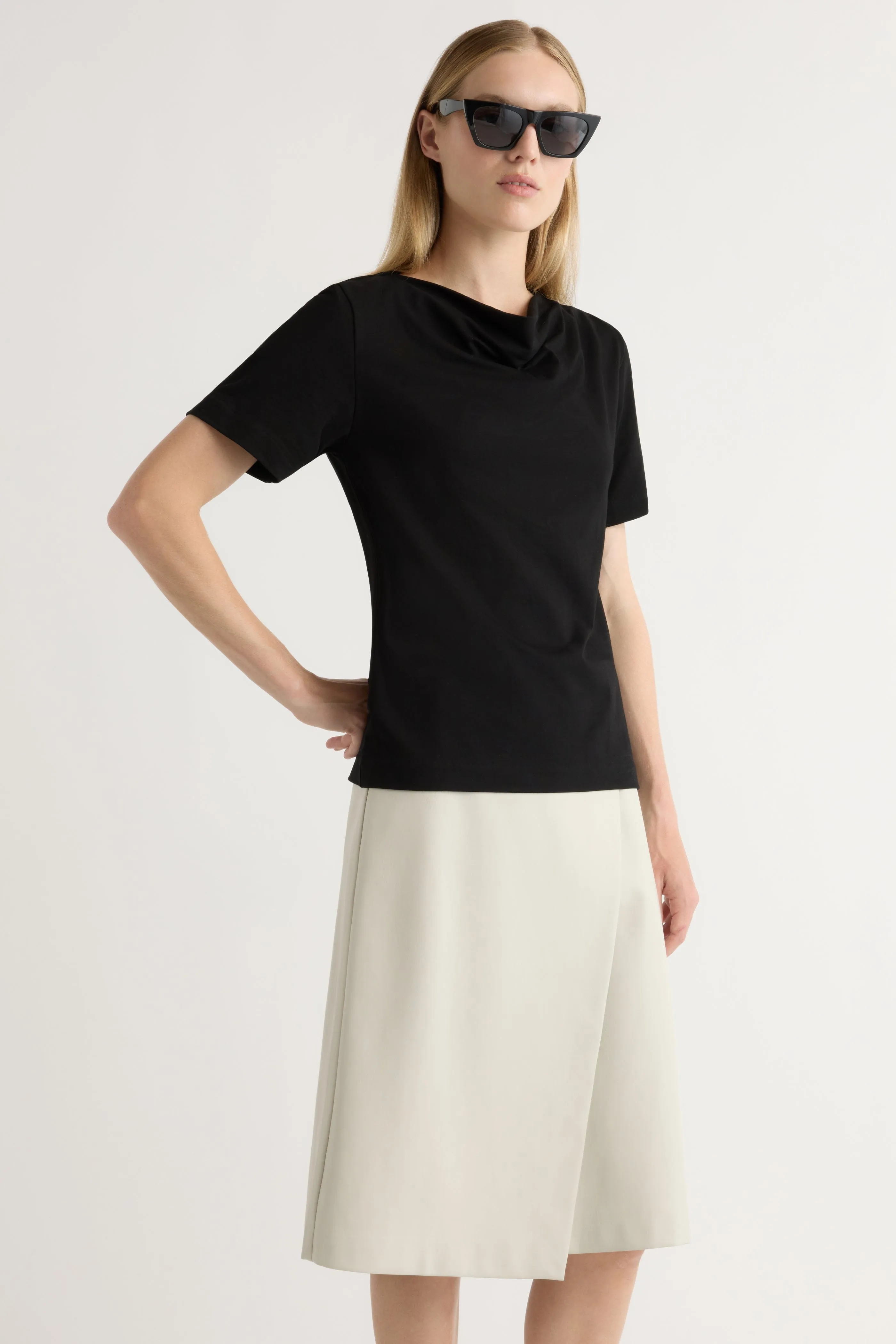 Mix Separates Photoshoot Ready Alba Asymmetric Vegan Leather Skirt