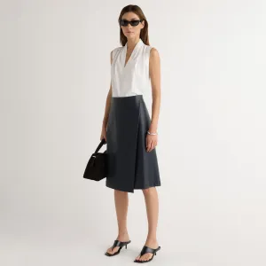 Modern Combo Alba Asymmetric Vegan Leather Skirt
