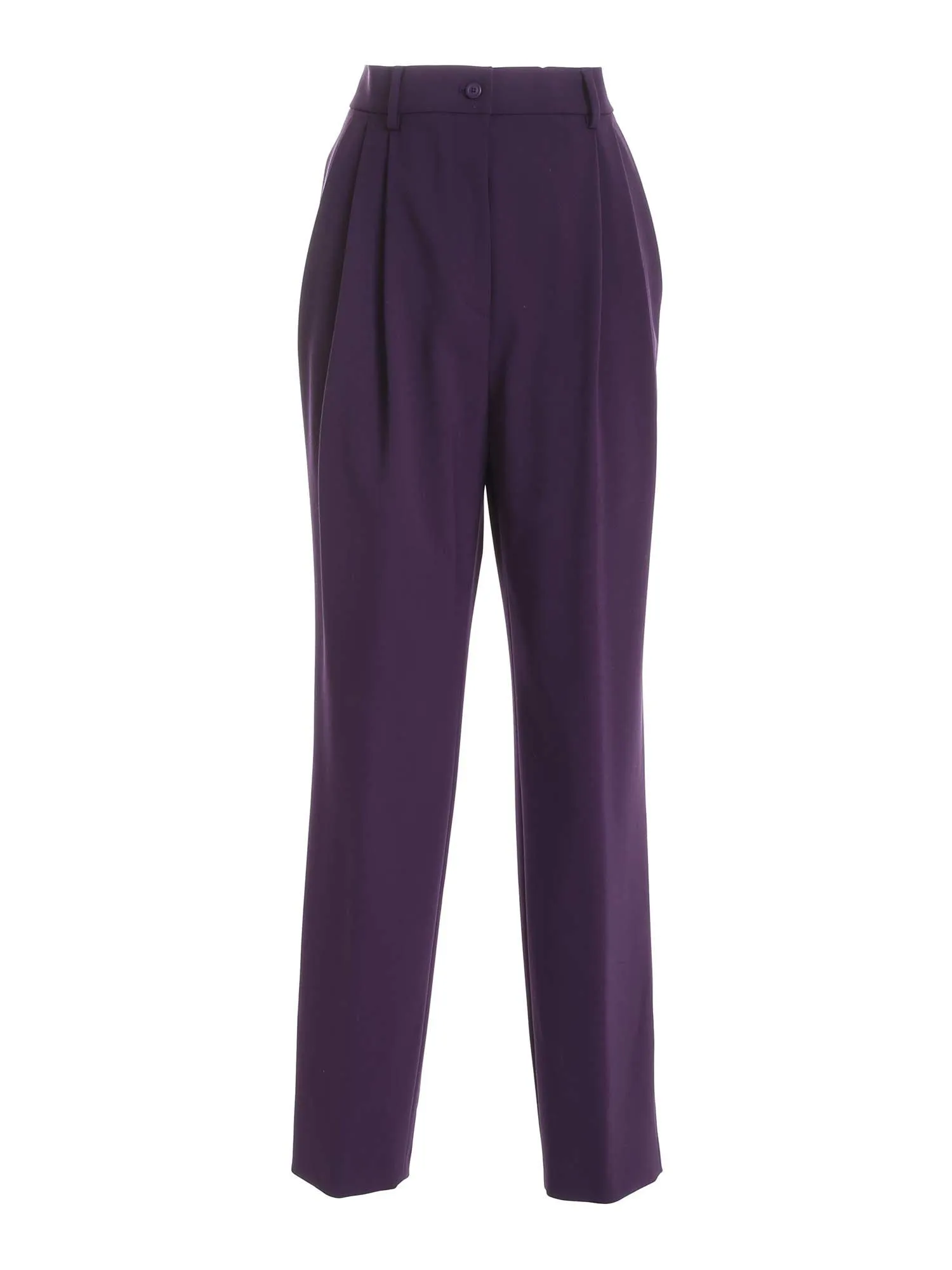 Alberta Ferretti High Waisted Straight Pants
