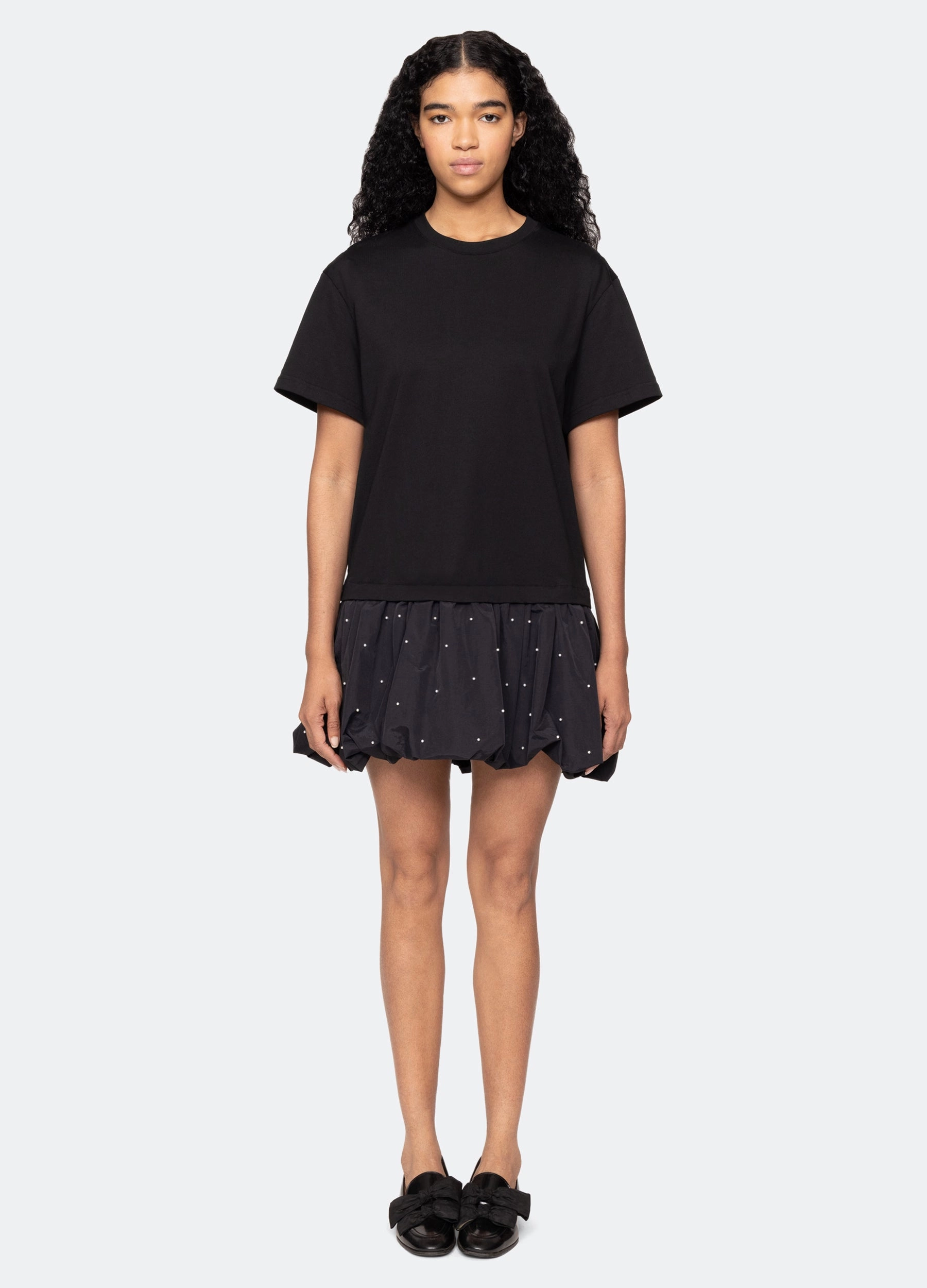 Simple formal dress Linen Soft Alberta Combo Dress