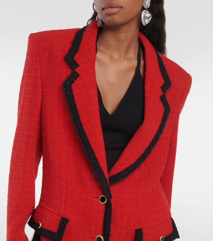 Alessandra Rich Wool-blend boucl√É¬© jacket