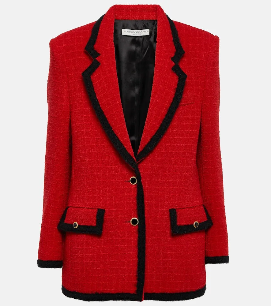 Alessandra Rich Wool-blend boucl√É¬© jacket