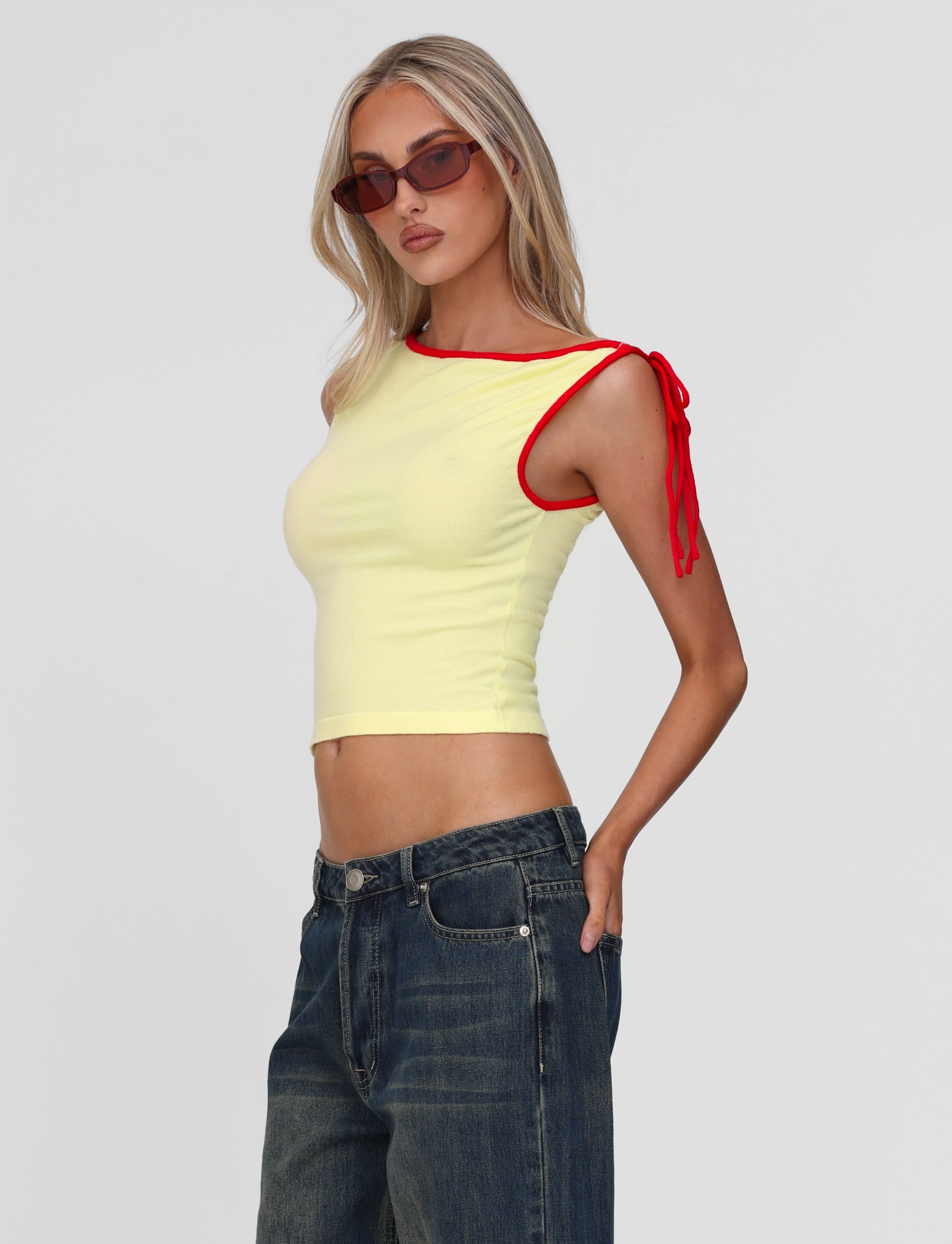 ALIRA TOP - YELLOW Sustainable Fabric Blend WrinkleResistant Cloth