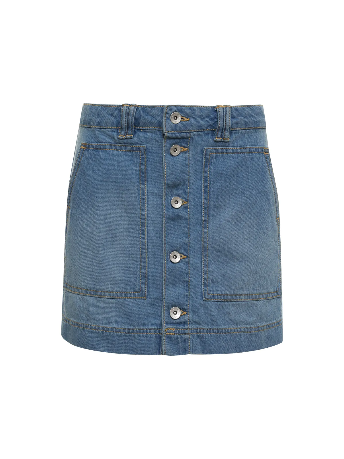 Cooling Fabric All Buttoned Up Denim Skirt Dream Team