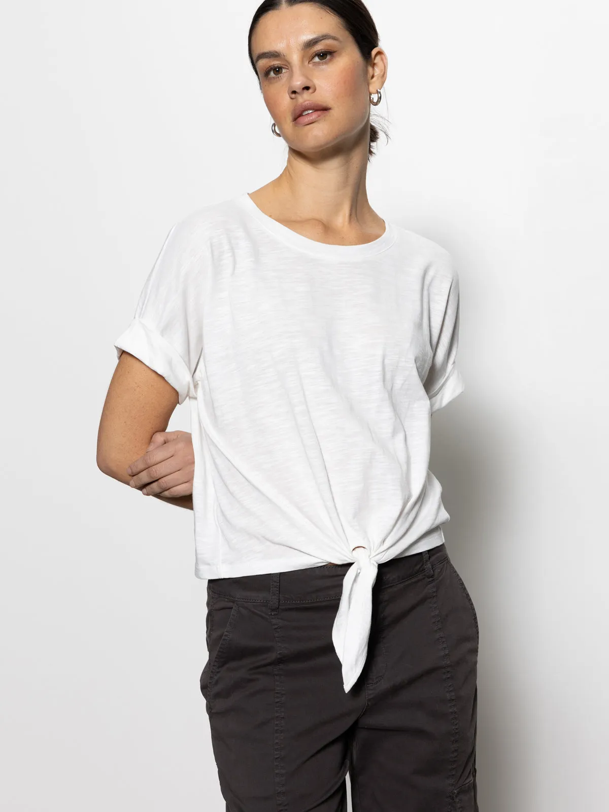 Timeless Top All Day Tie Tee White