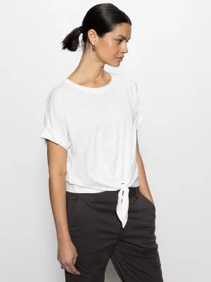 All Day Tie Tee White Breathable Fit