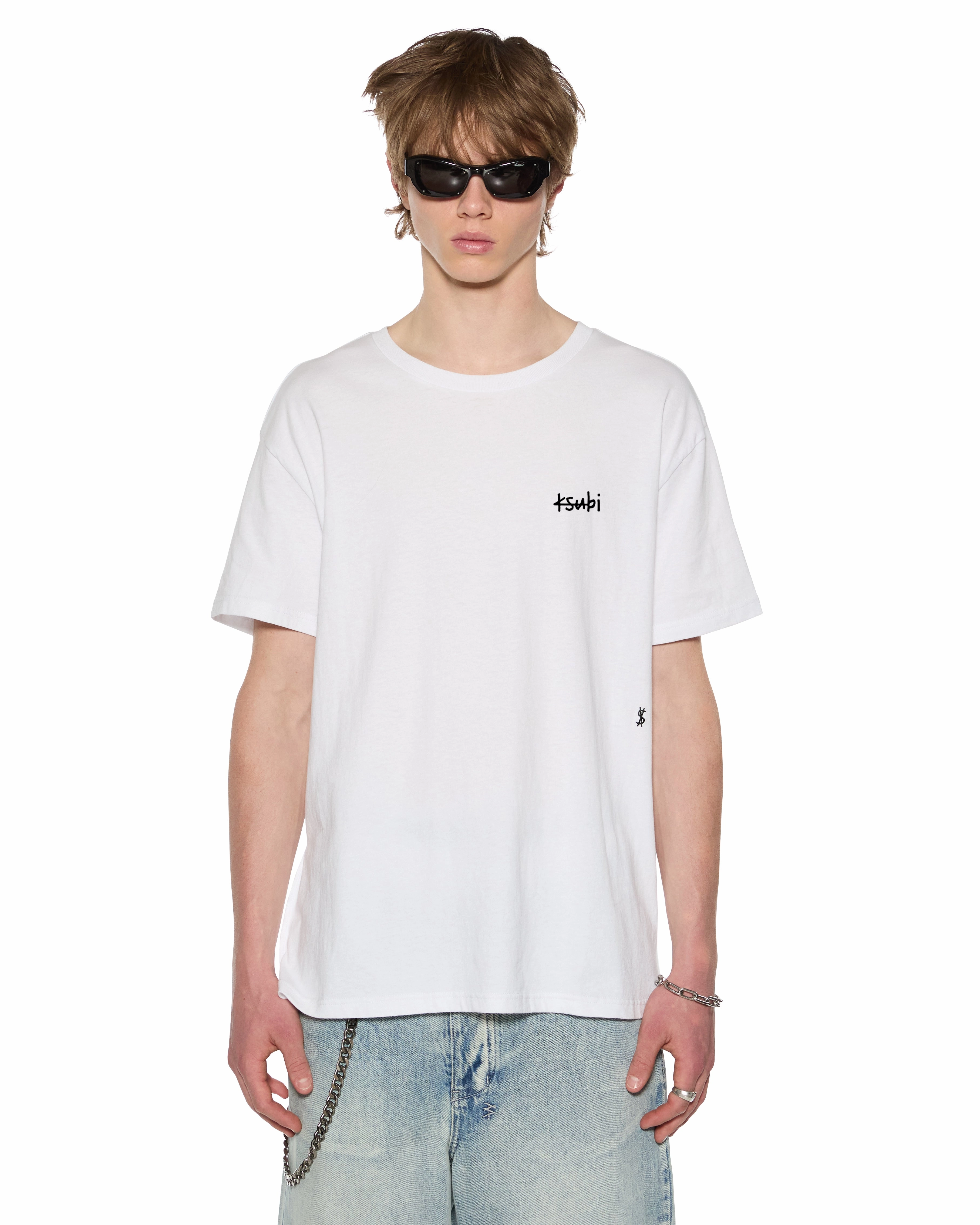 ALL DAY BIGGIE SS TEE WHITE Garment Dyed Finish