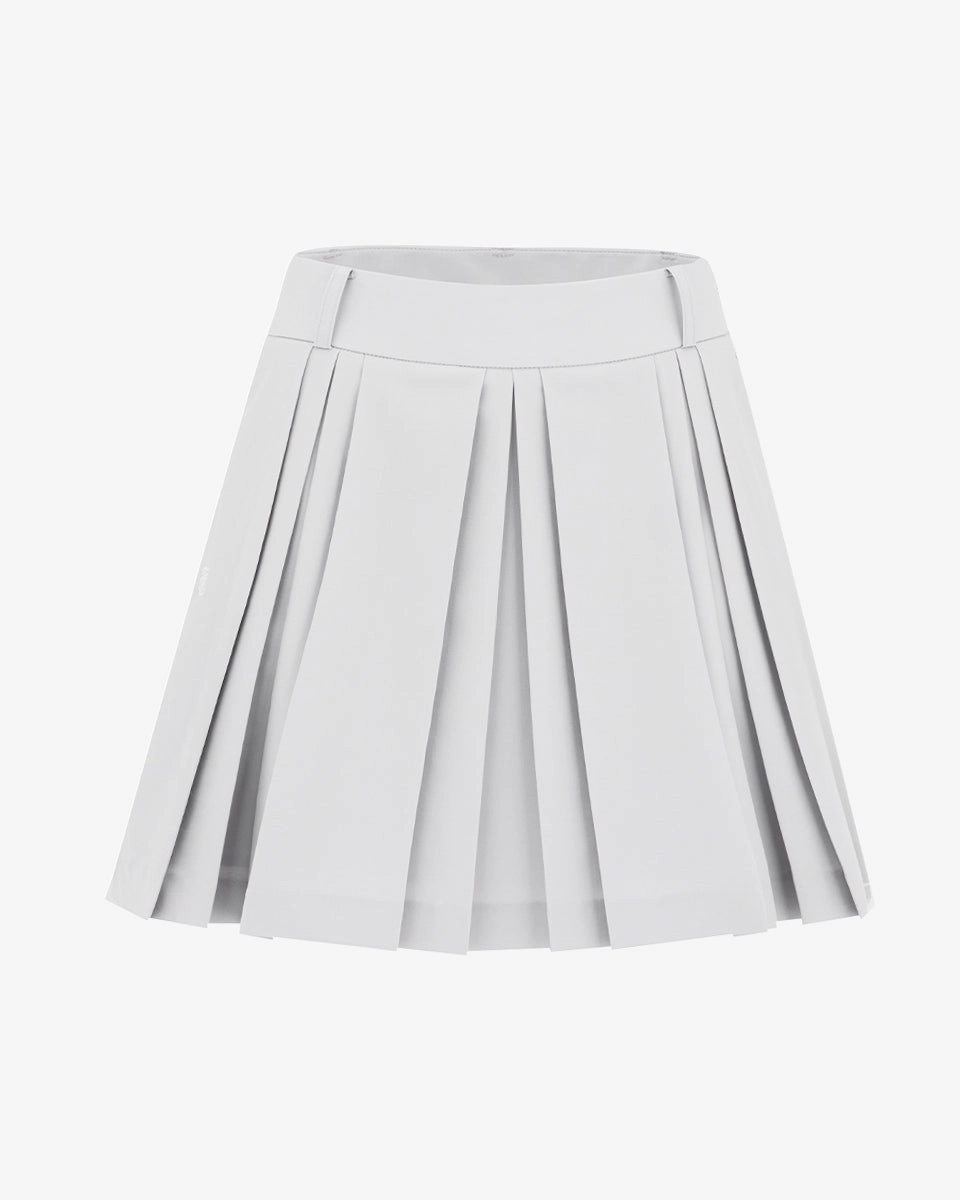 logo-embellished pleated skirt - Grey High Elasticity Material