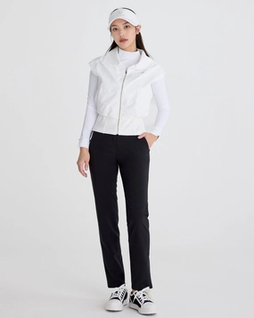 Comfy Ease Back band straight fit pants - Black