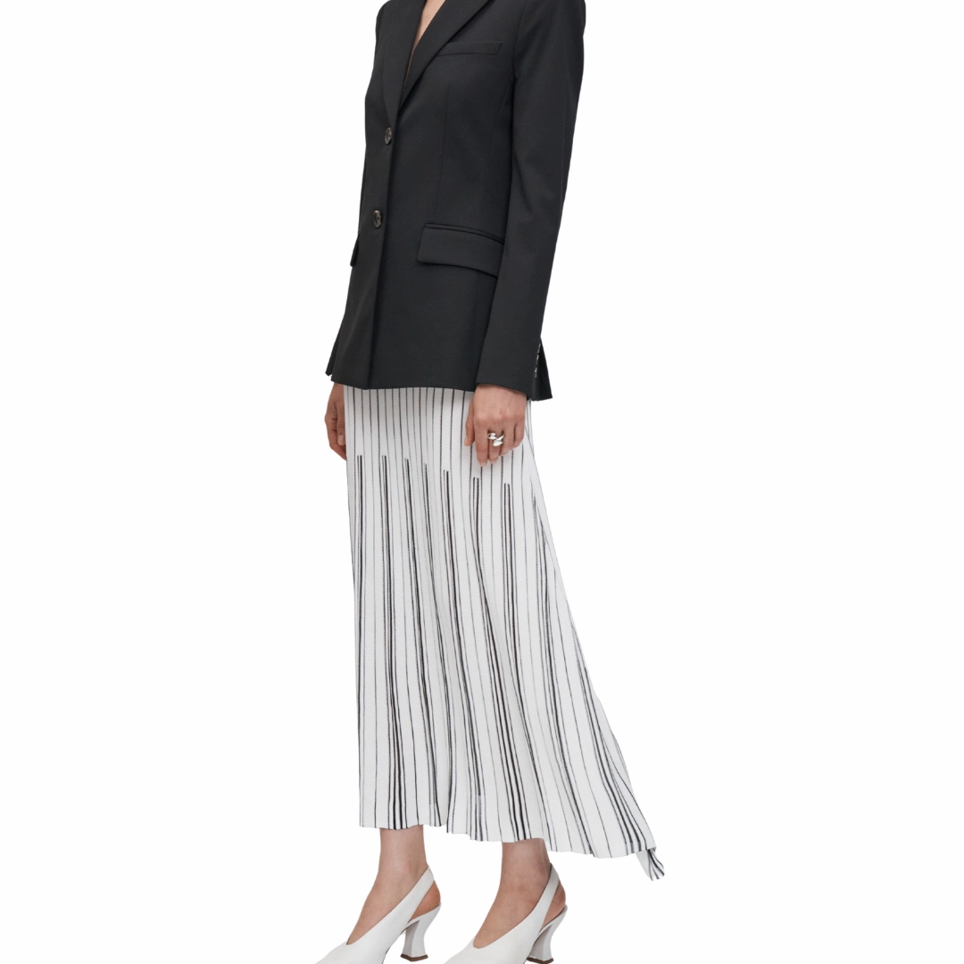 Comfort Mood Couture Inspired Variegated Pleat Skirt
