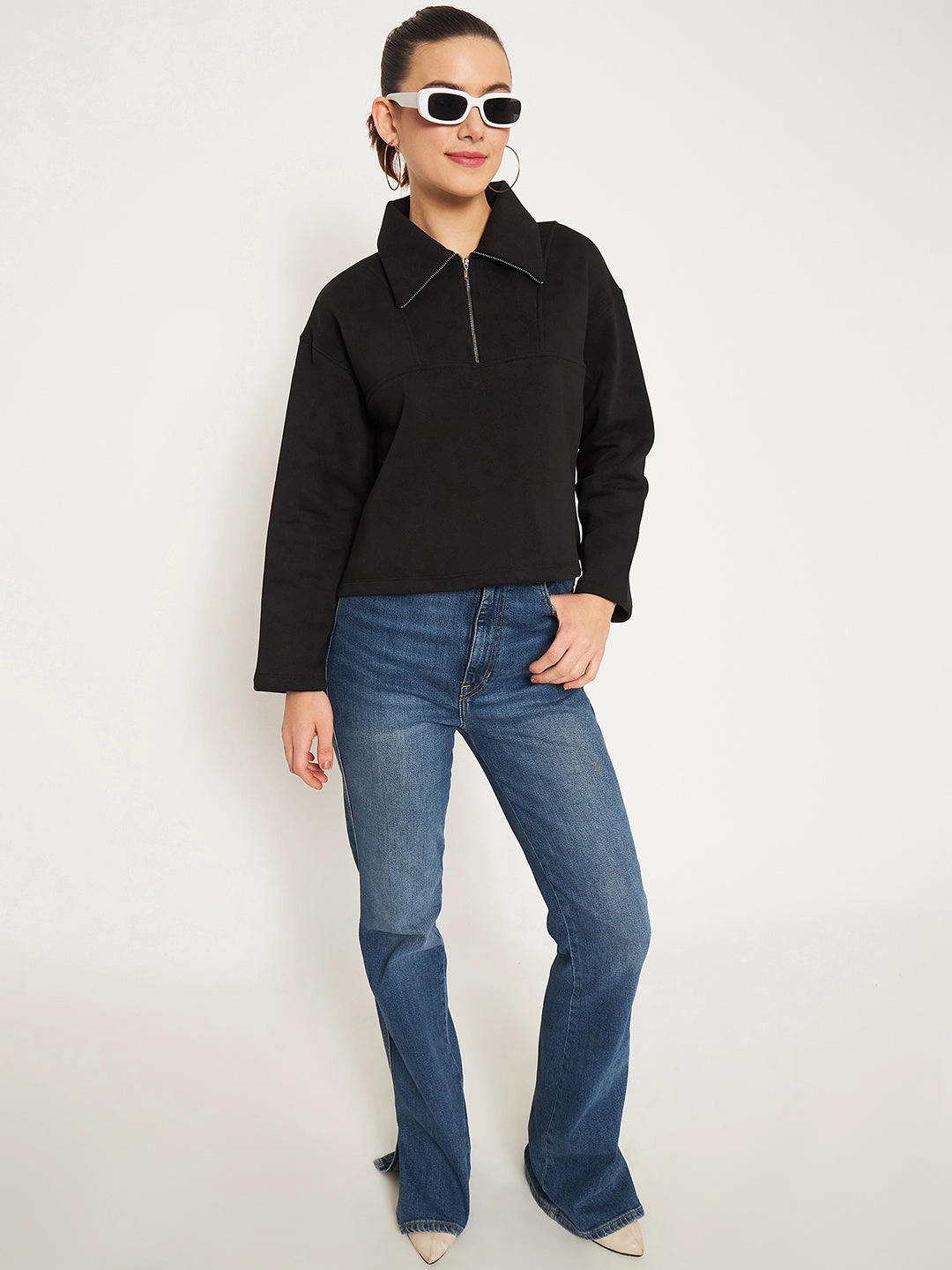 product personalization Polka Dot Madame Black Disney Pint Sweatshirt