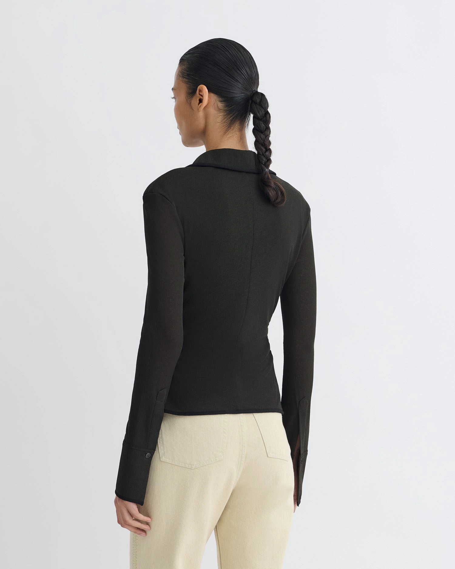 Idana - Mesh Jersey Shirt - Antracite/Black Reinforced Seam Technique