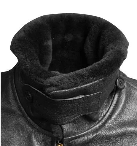 Alpha Industries G-1 Black Goatskin Leather Flight Jacket