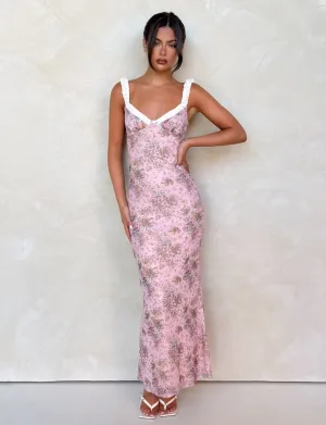 Youthful Look Light Fabric AMARAN DRESS - PINK : CAMO FLORAL