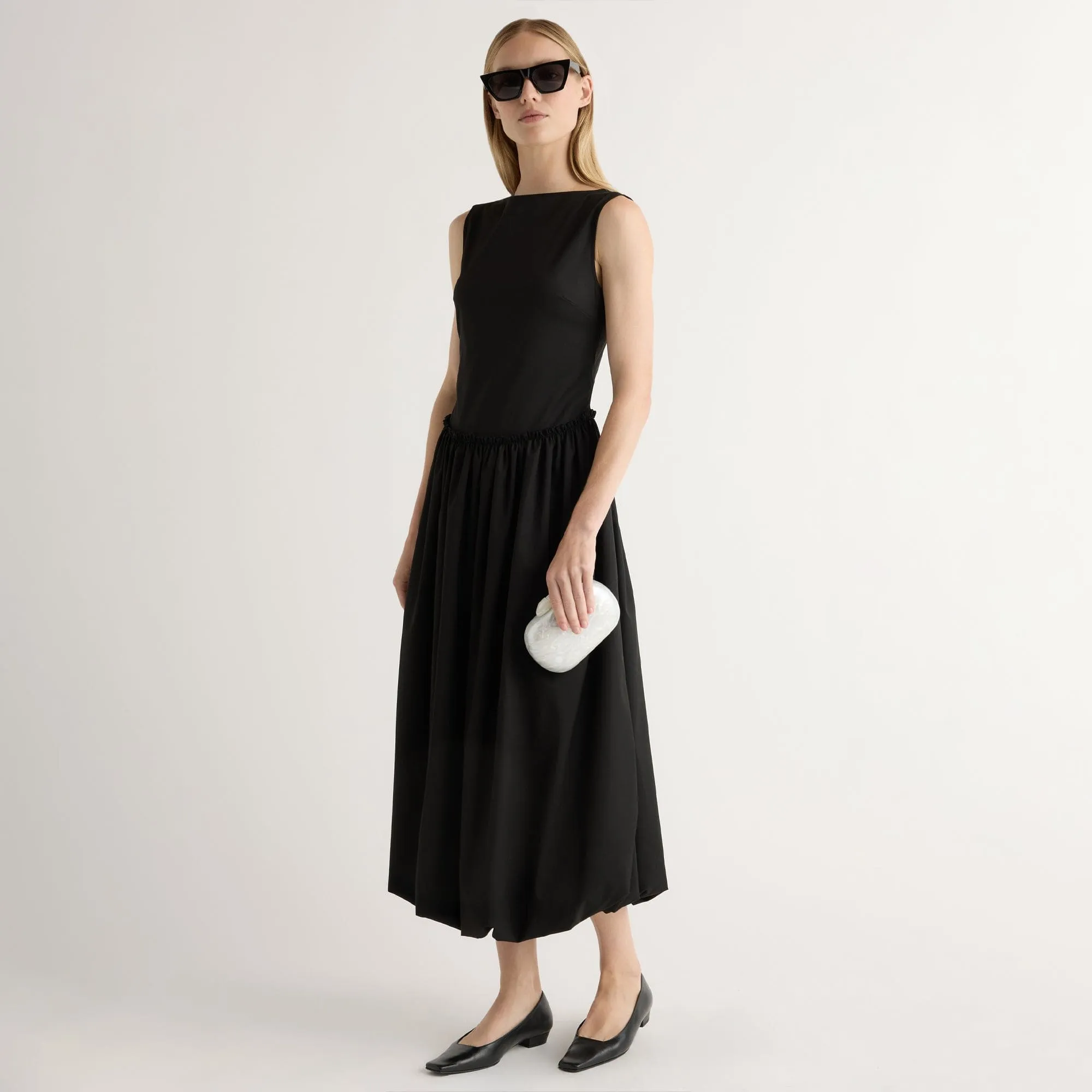 Ambretta Drop-Waist Bubble Dress Reversible-Style