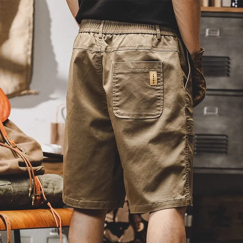 American Retro Loose Thin Large Size  Casual Cargo Shorts
