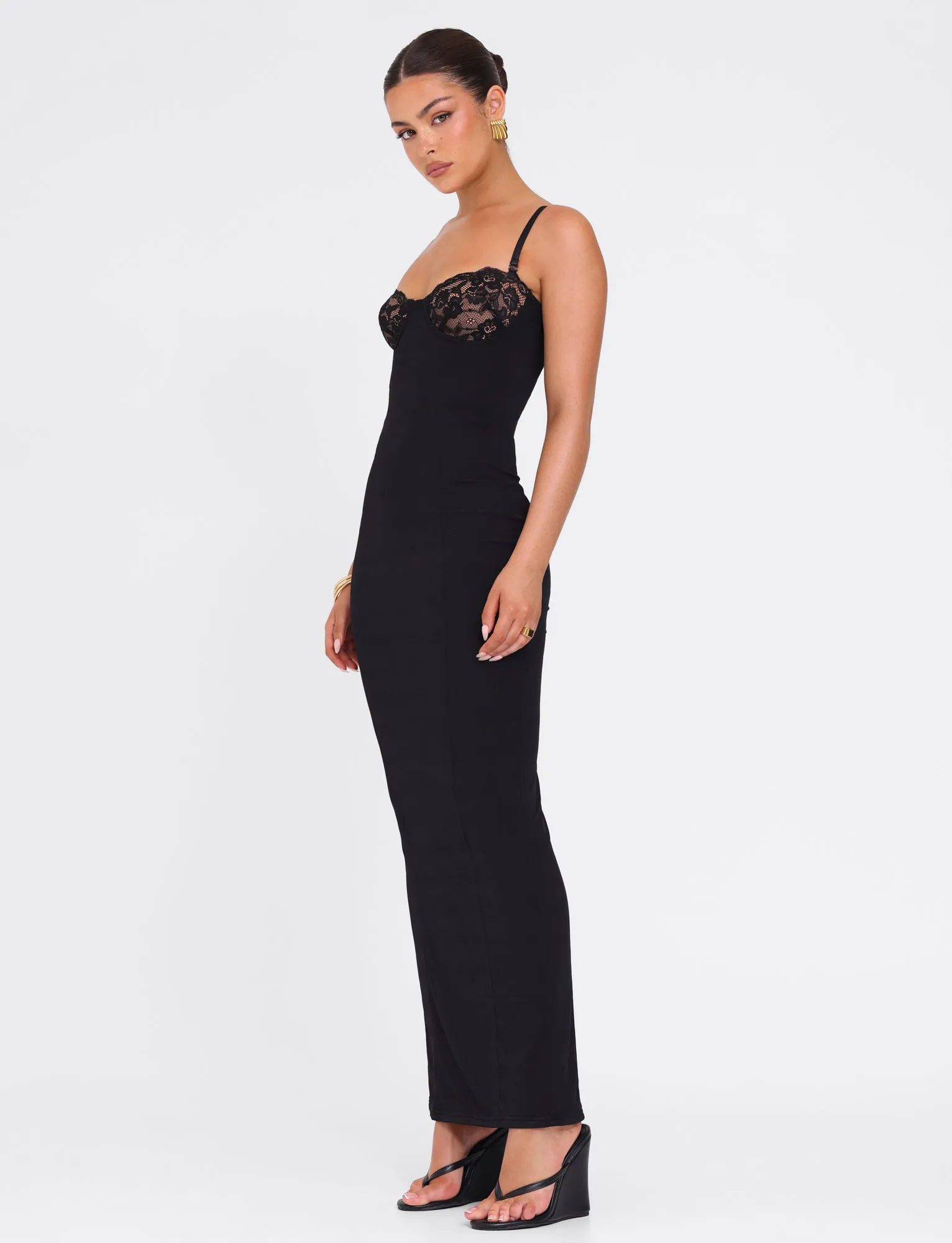 ALLURA MAXI DRESS - BLACK Evening Chic Event Perfect