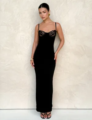 Seasonal Essential Midnight Mood ALLURA MAXI DRESS - BLACK