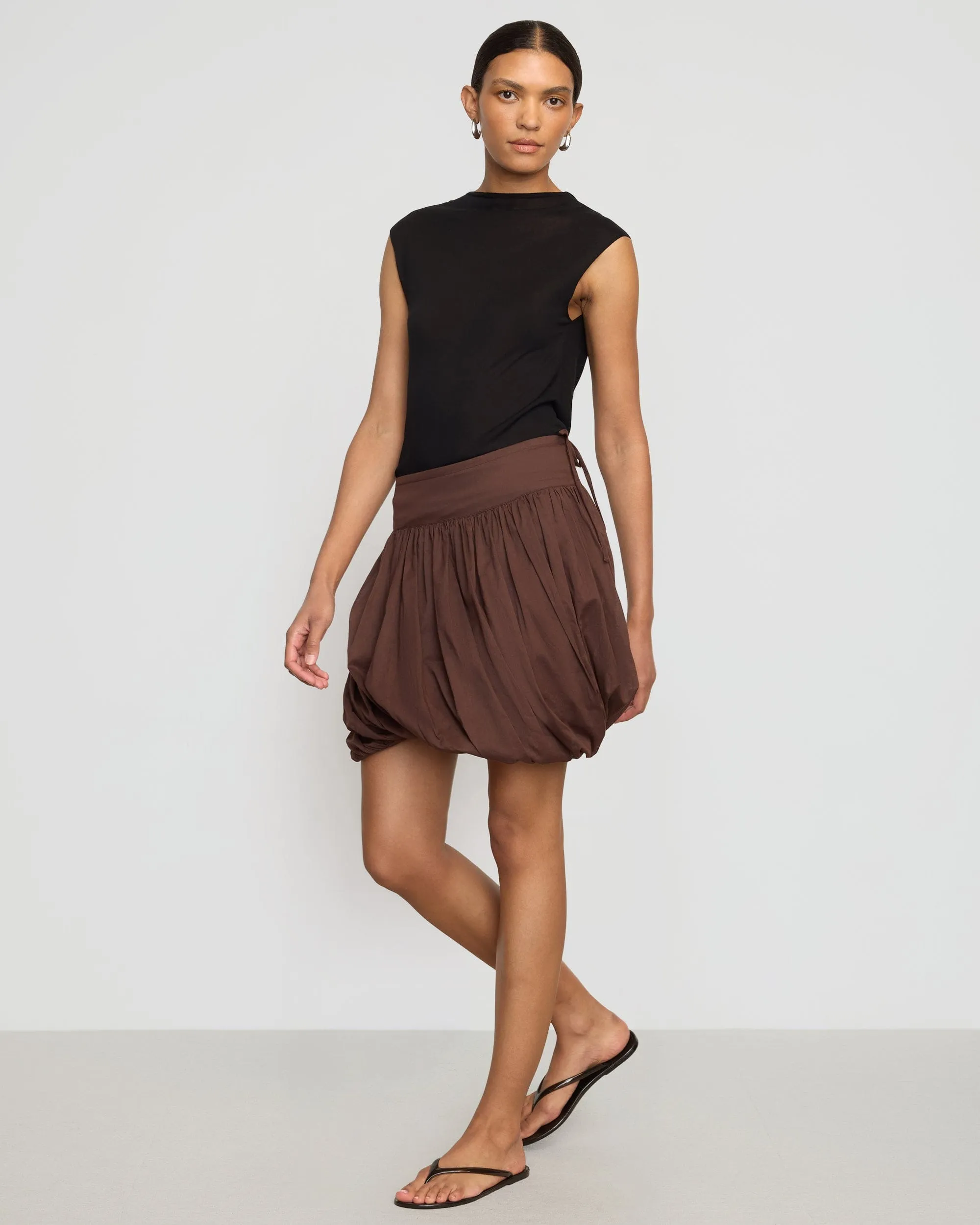 Anat Organic Cotton Twist-Bubble Skirt Fit Choice