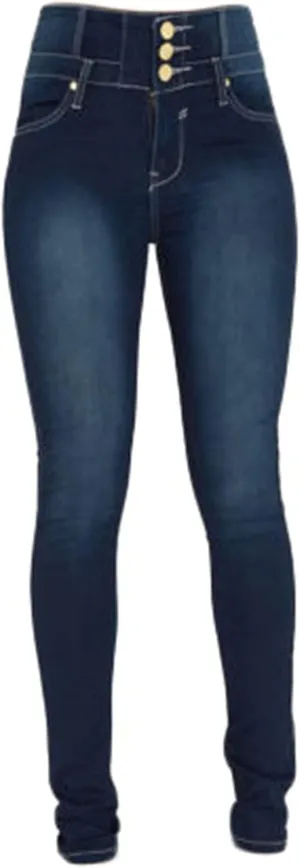 Andongnywell Womens Comfort High Waist High Rise Skinny Jeans high-Rise Slim-fit Plus Size Denim Pants