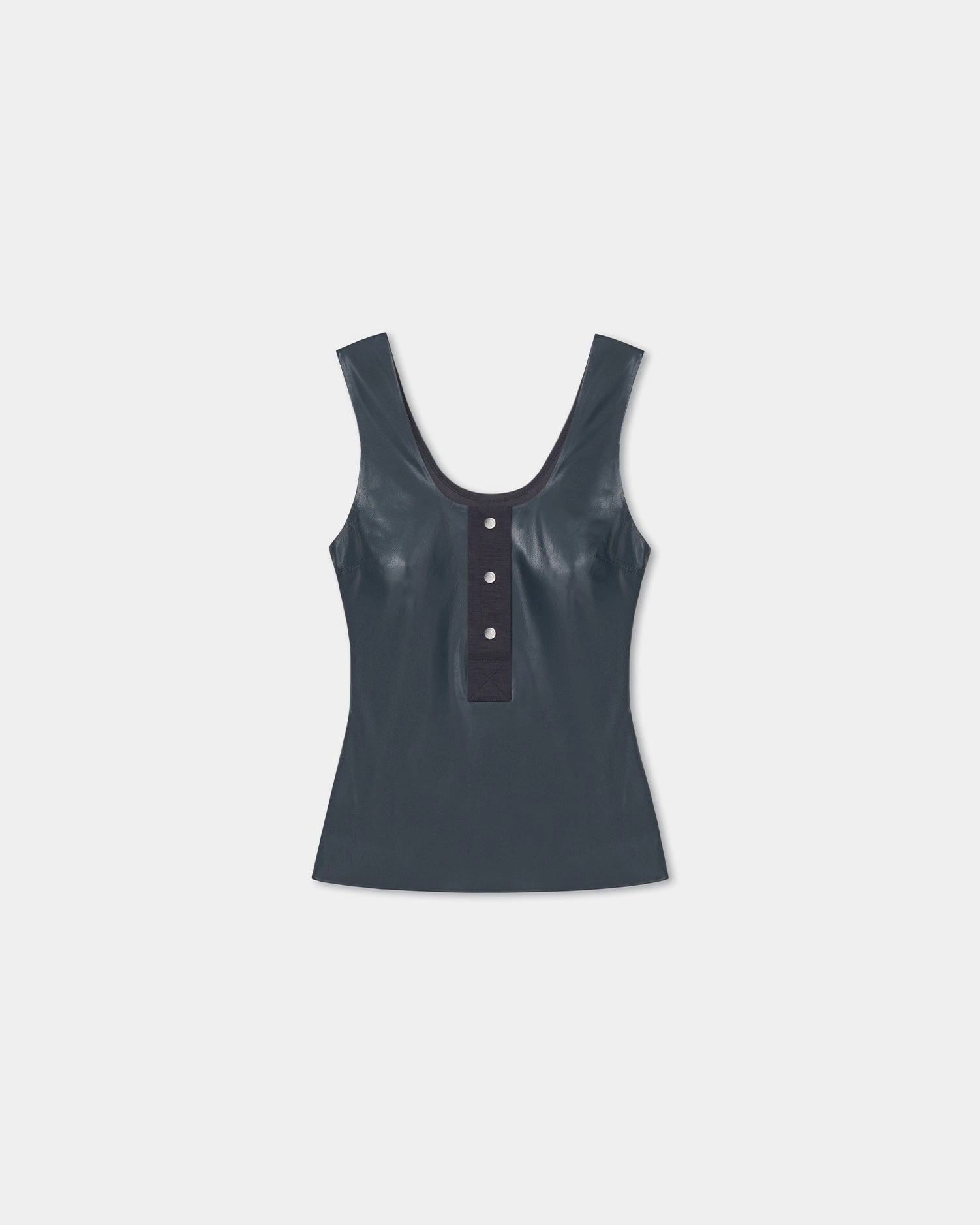 Anesa - Okobor? Alt-Leather Top - Steel Blue/Grey Friction Resistant Shoulder