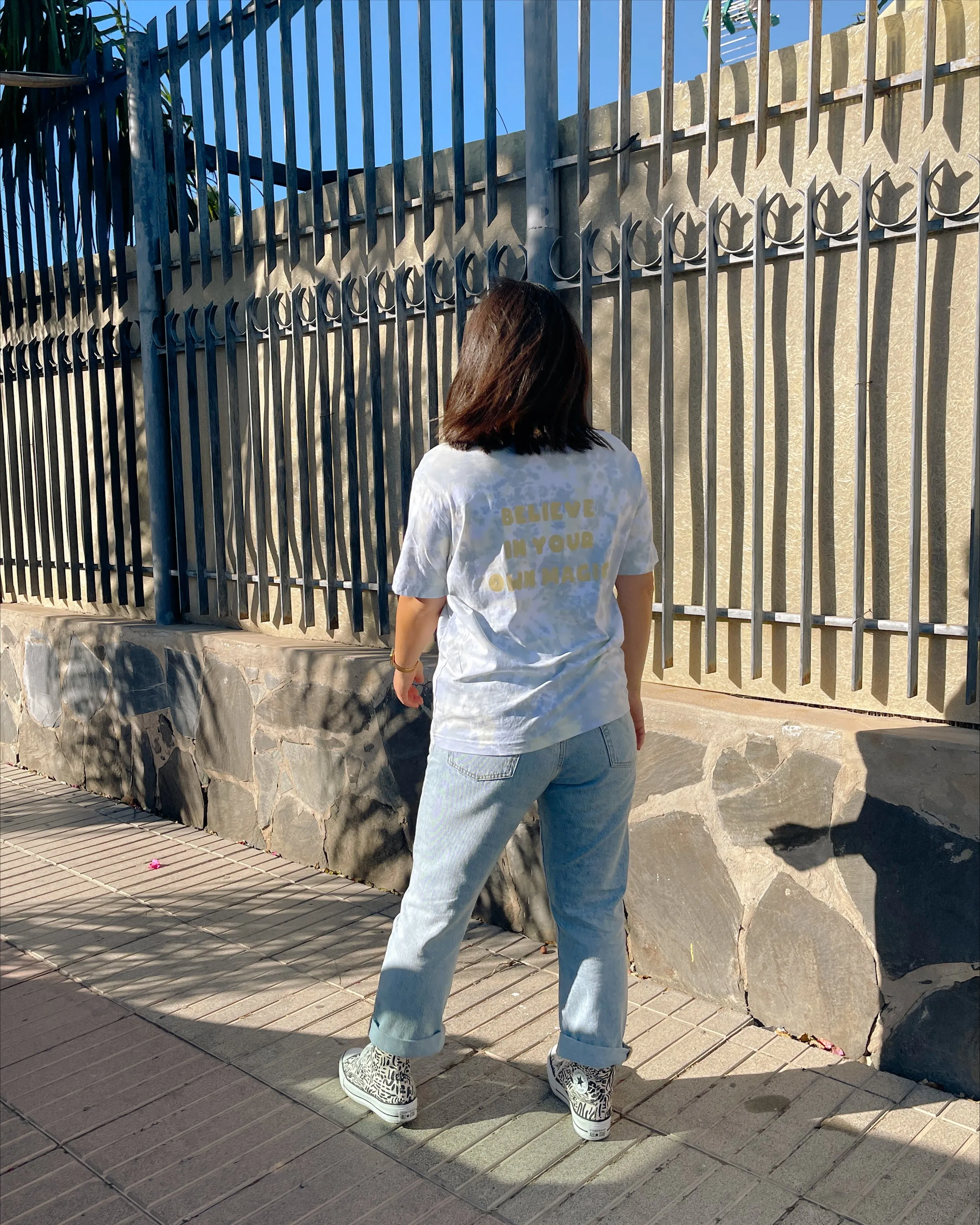 ANGEL MYSTIC LEMON - Tie Dye Organic Cotton T-shirt