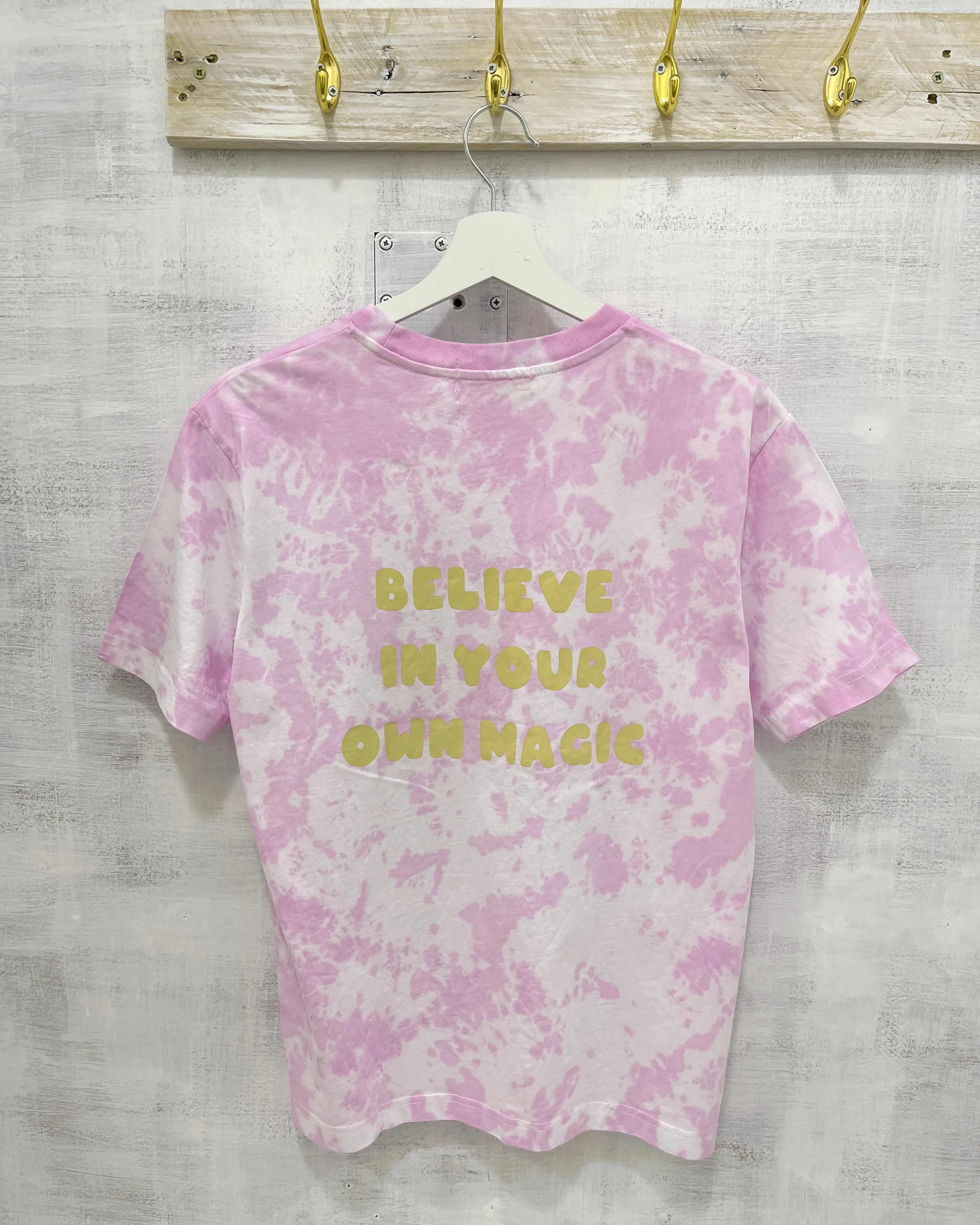 ANGEL PINK ROSE - Tie Dye Organic Cotton T-shirt