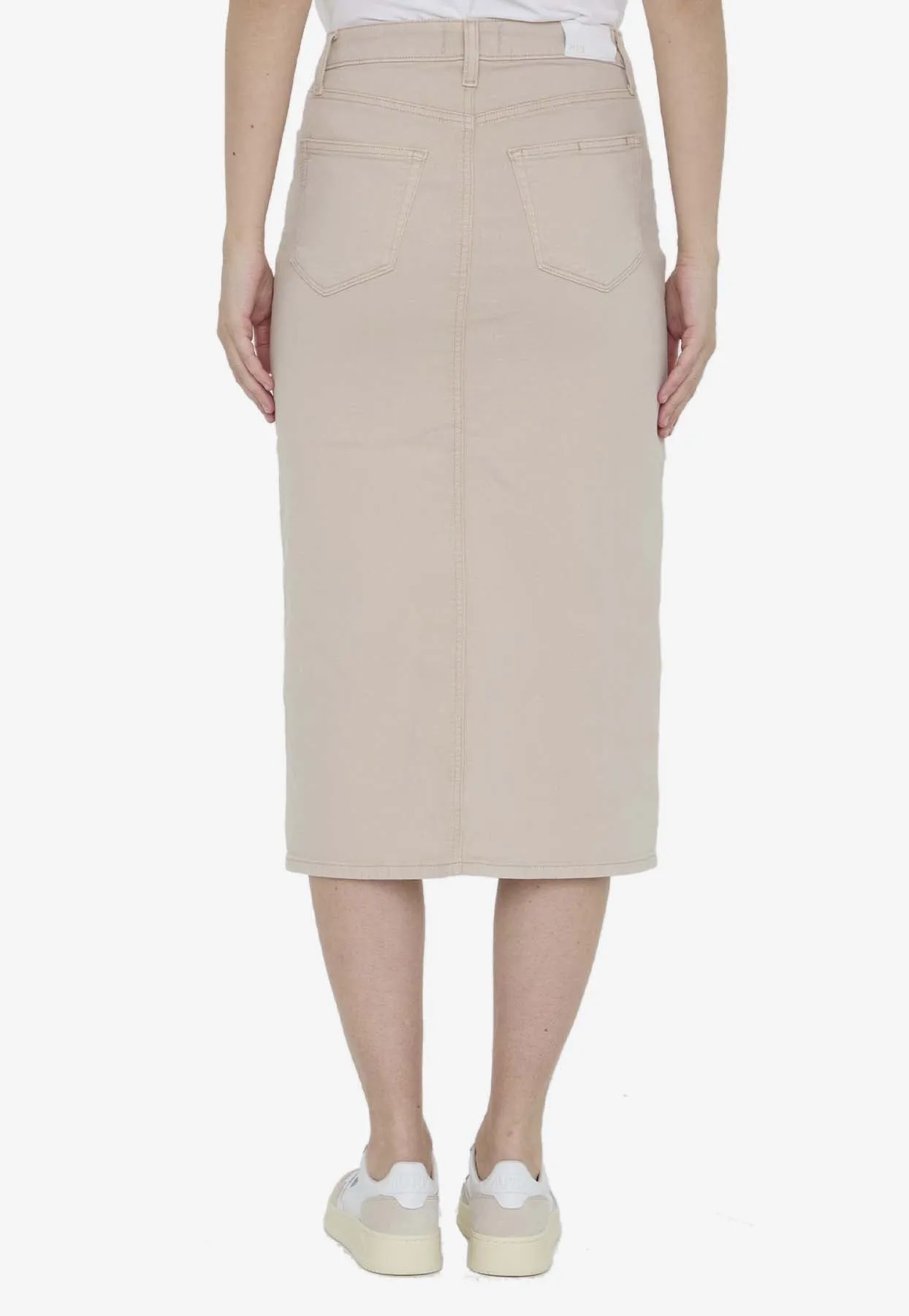 Angela Midi Skirt with Front Slit
