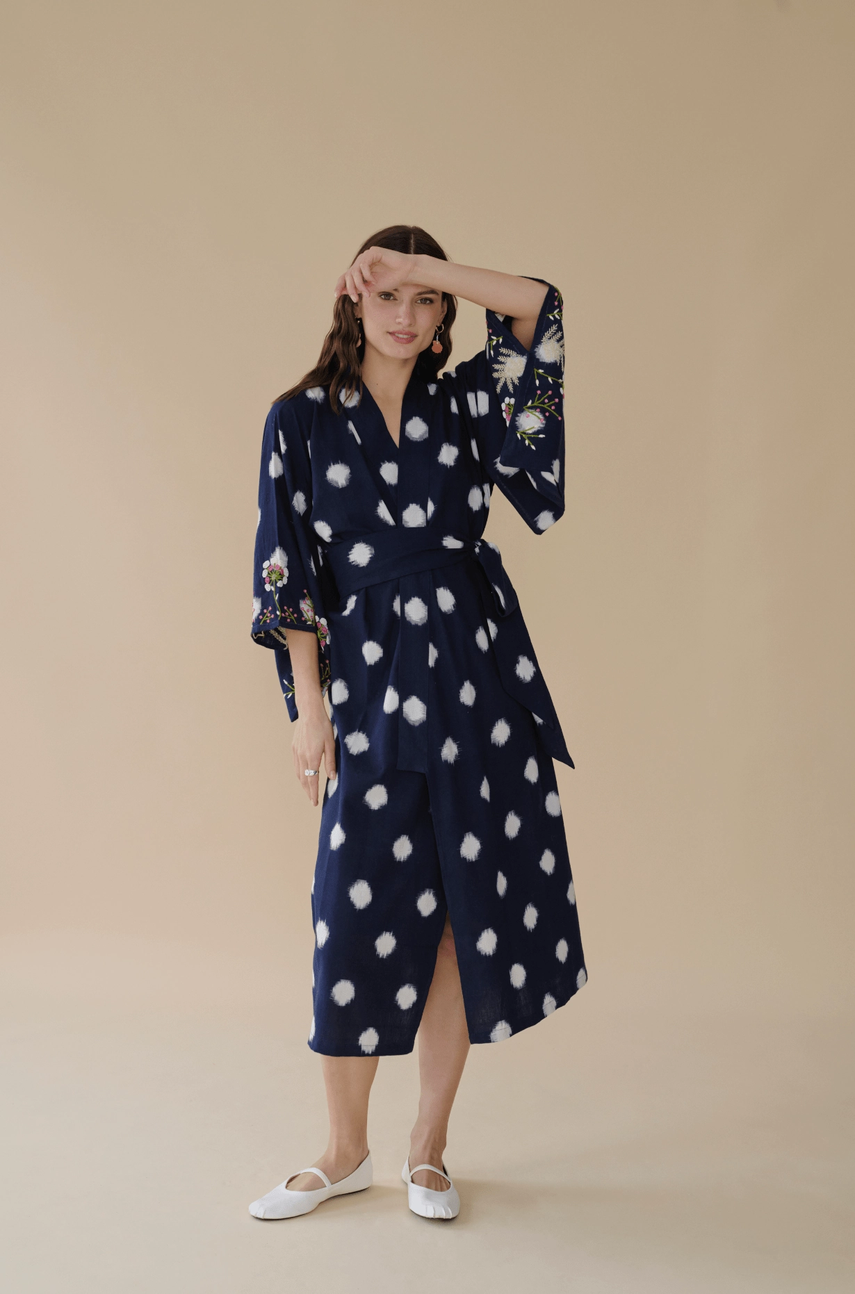 Anisa Kimono Blue Layered-Look