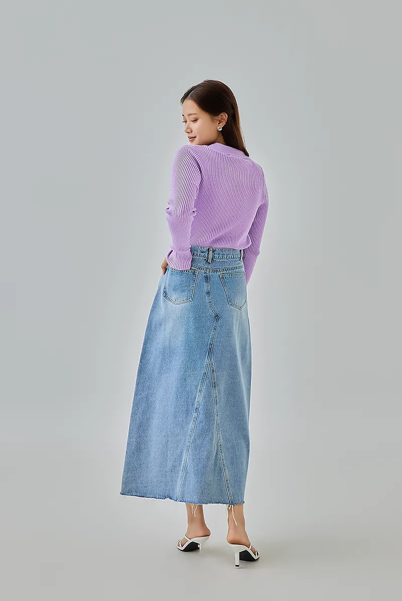 Anna Godet Denim Skirt