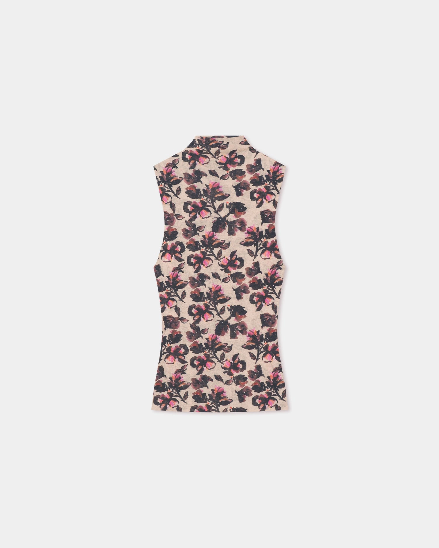 Annyka - Printed Mesh Jersey Top - Tapestry Floral Garment Washed PaddedInsulation