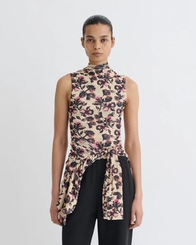 ColorfastMaterial Annyka - Printed Mesh Jersey Top - Tapestry Floral