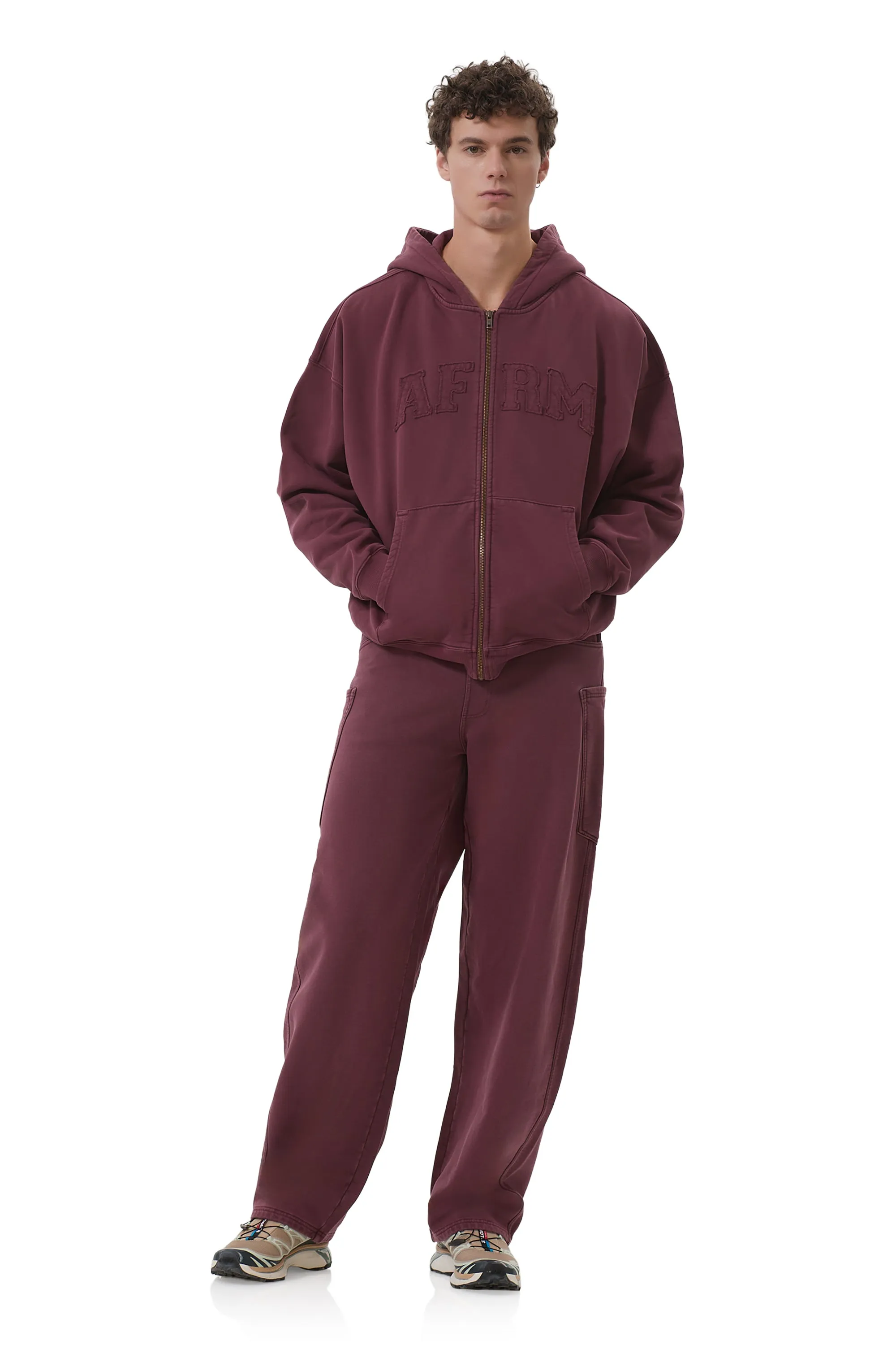 Ryan Barrel Sweatpant - Fig Smooth Finish