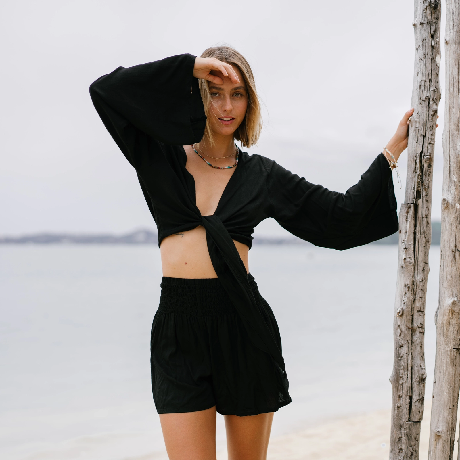 Sporty Vibe Wear Cool Breeze Black Shorts