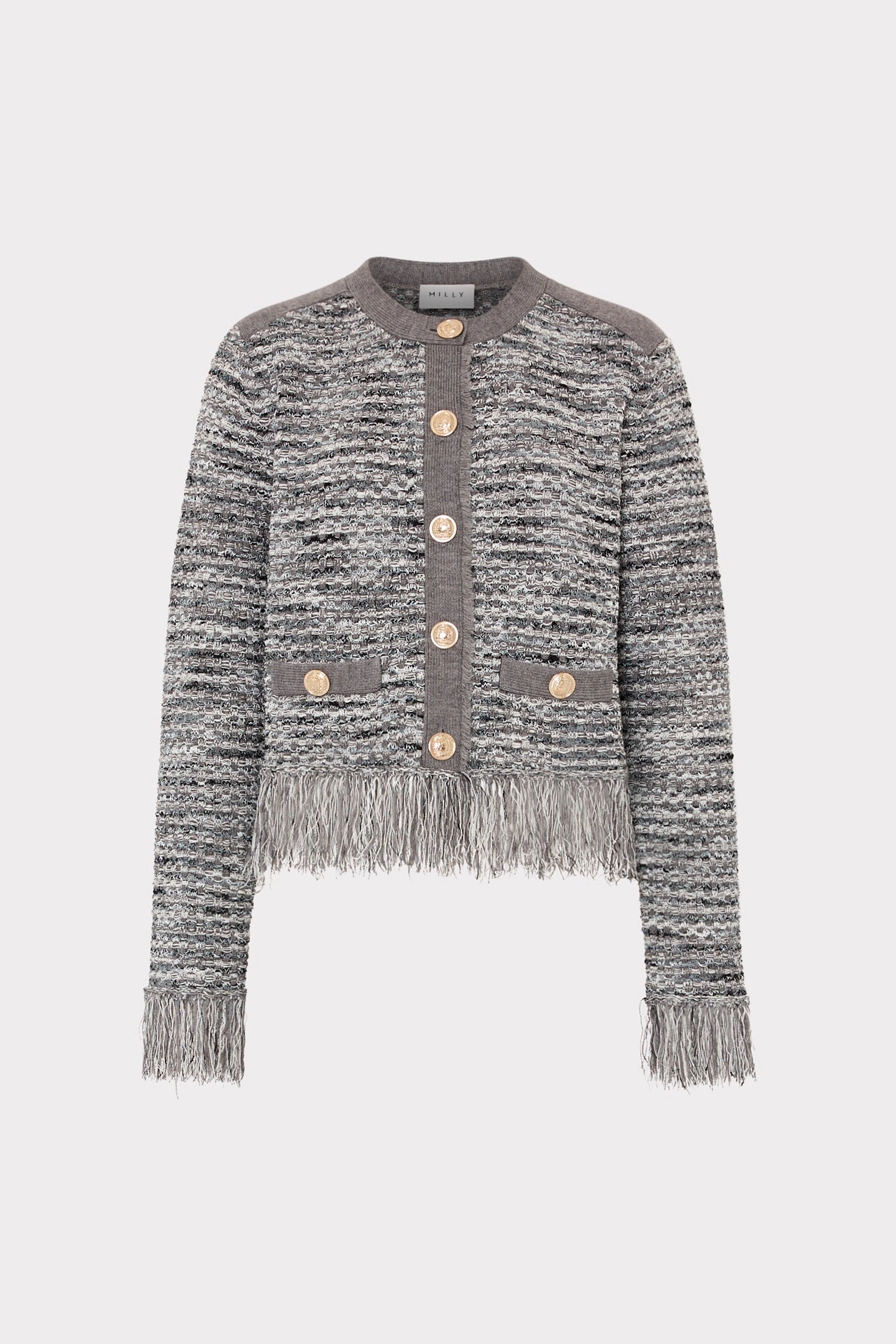 Cozy Finish Ventilated Mesh Panels Kaia Textured Knit Cardigan Jacket