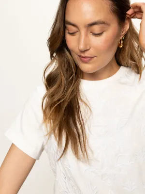 Ethically Sourced Materials Embroidered Perfect Tee White