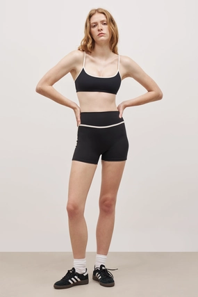 Base Contrast Trim Shorts - Black/Tofu Zero Waste Cut Pattern