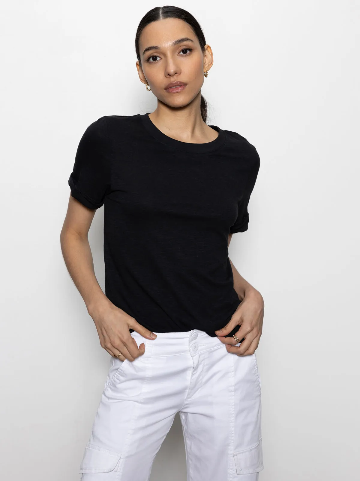 Casual Vibe No-Shrink Fabric Perfect Tee Remix Black