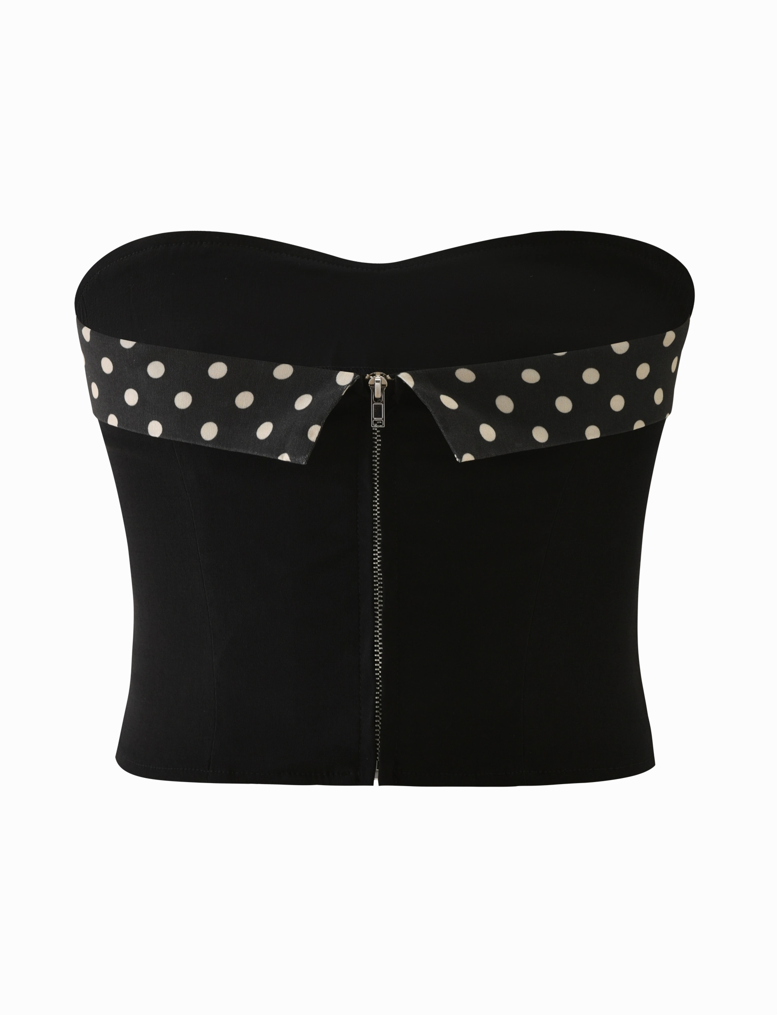 KITTIE 2.0 BUSTIER - BLACK LowMaintenance ZipperedPockets