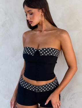 MicrofiberBlend Casual Wear KITTIE 2.0 BUSTIER - BLACK