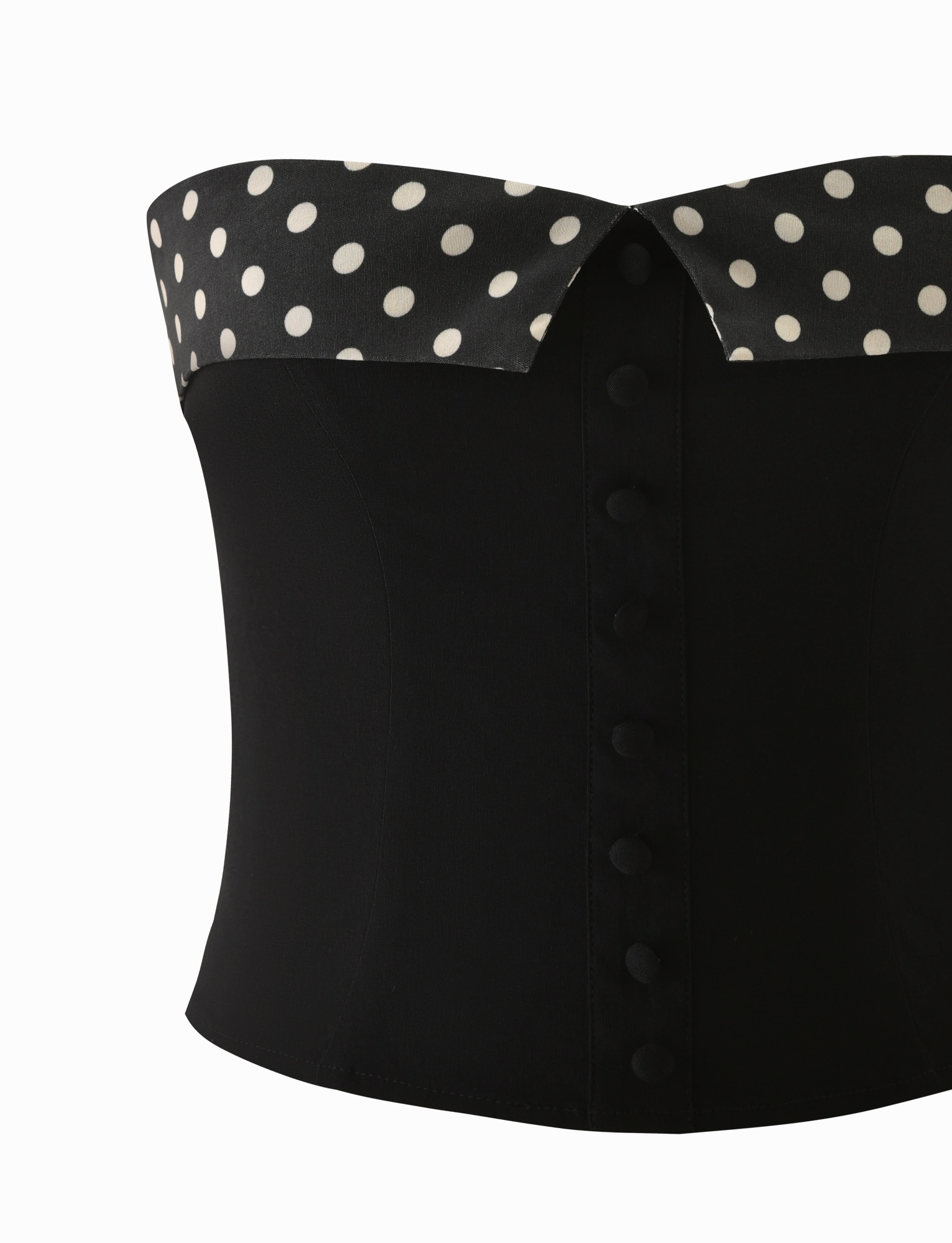 KITTIE 2.0 BUSTIER - BLACK Low Profile Zipper Sporty Style