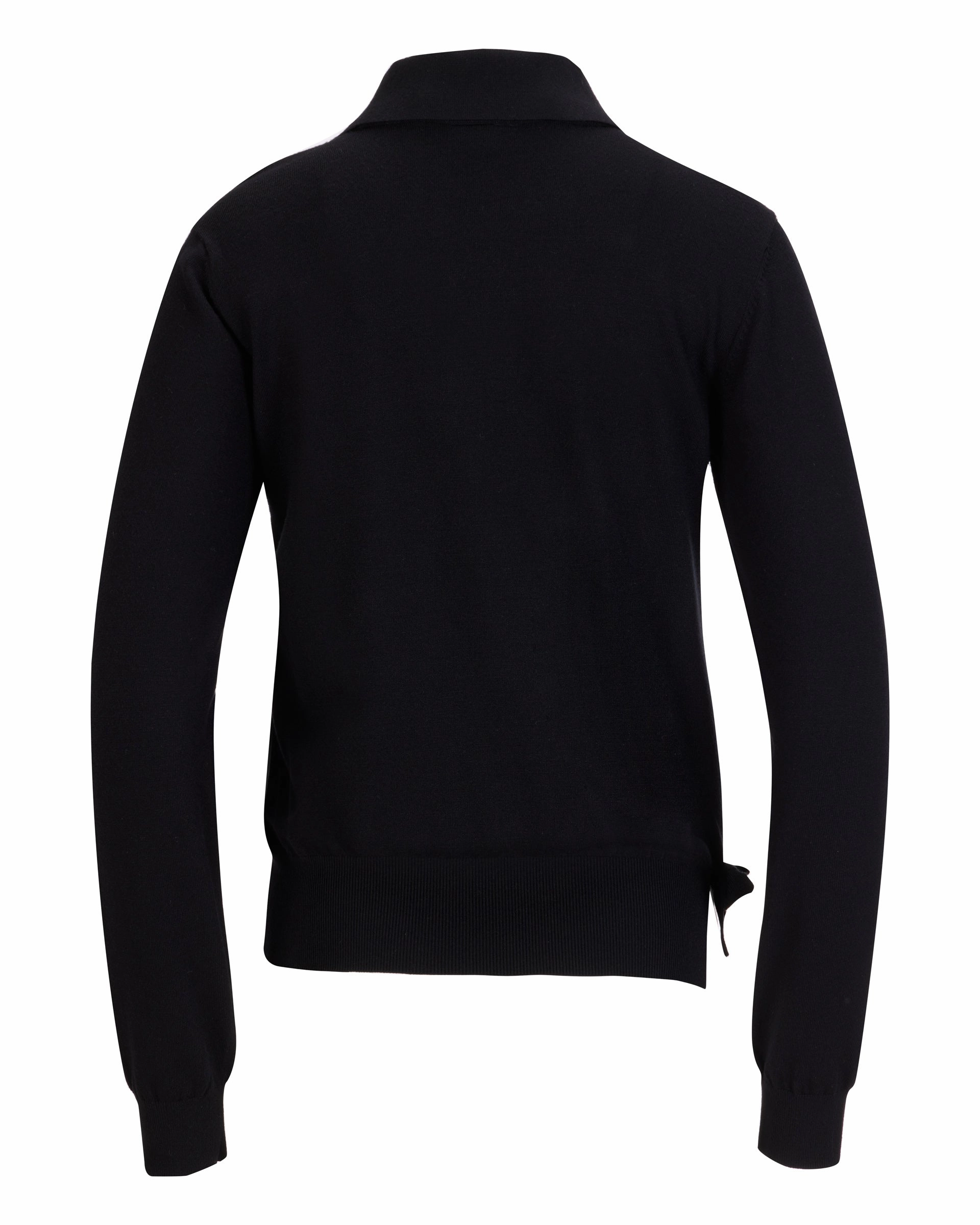 Thermochromic Color Shift Tech Fair Liar Detachable Collar Ribbon knit - Black