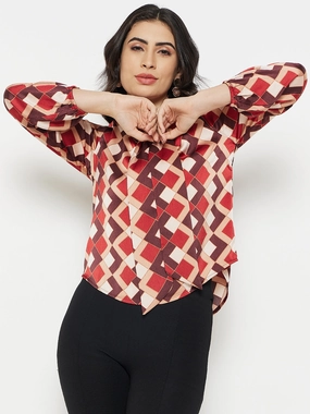 WaterResistantCoating Airflow Mesh Lining Madame Camel Tie-Up Neck Top