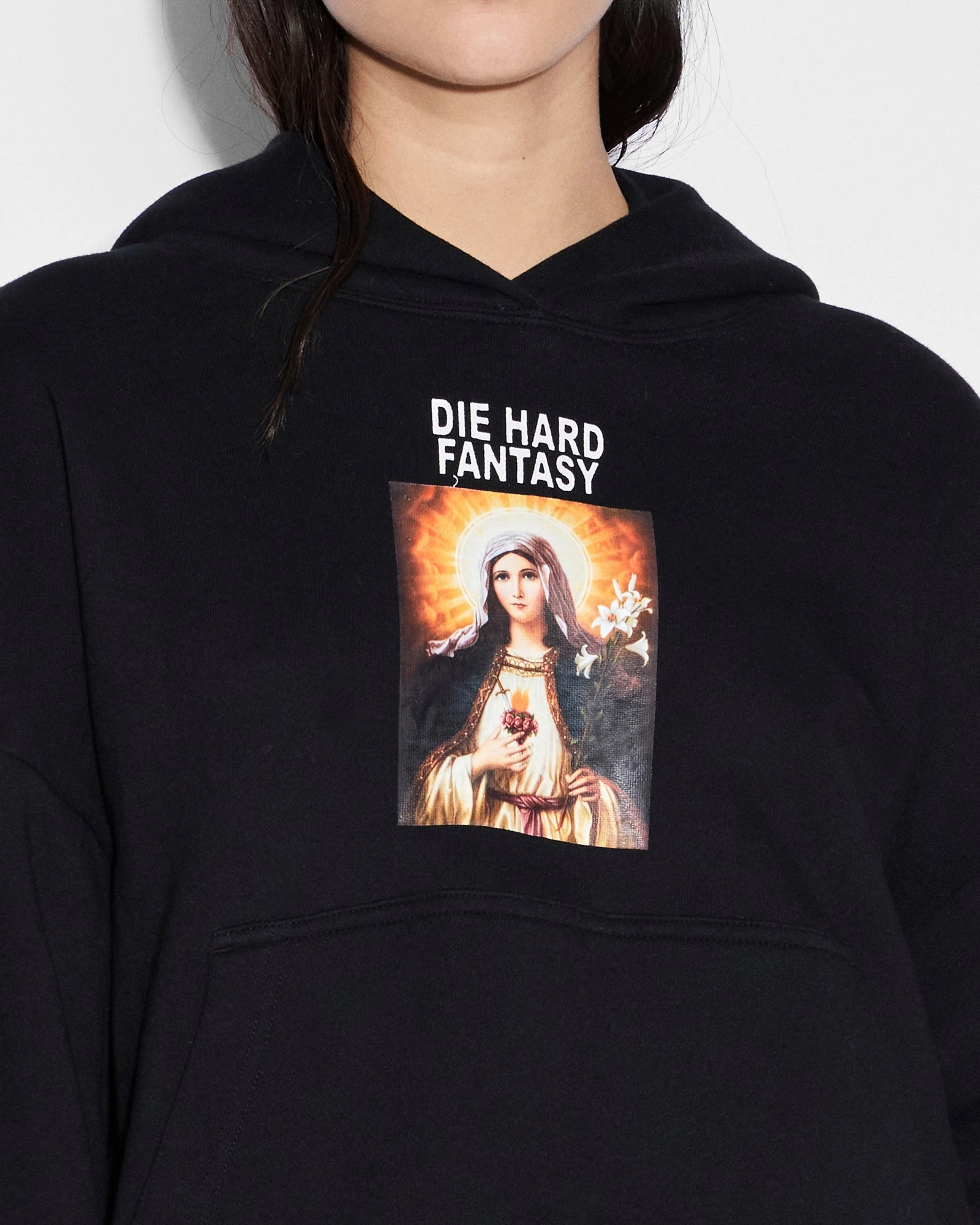 DIE HARD SLOUCH HOODIE BLACK Wrinkle Resistant MidWeight Construction