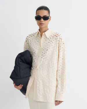 Active Performance Aphea - Laser Cut Heavy Poplin Shirt - Creme