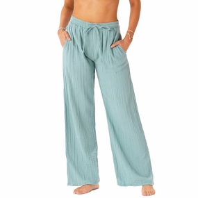 Stylish Appearance Easy Care Fabric Aqua Cotton Cabana Pants