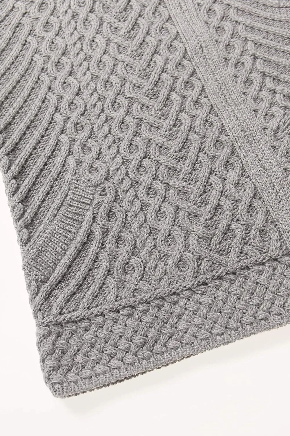 Aran Crafts Women's Cable Knit Comfortable Side Zip Hoodie (100% Merino Wool)