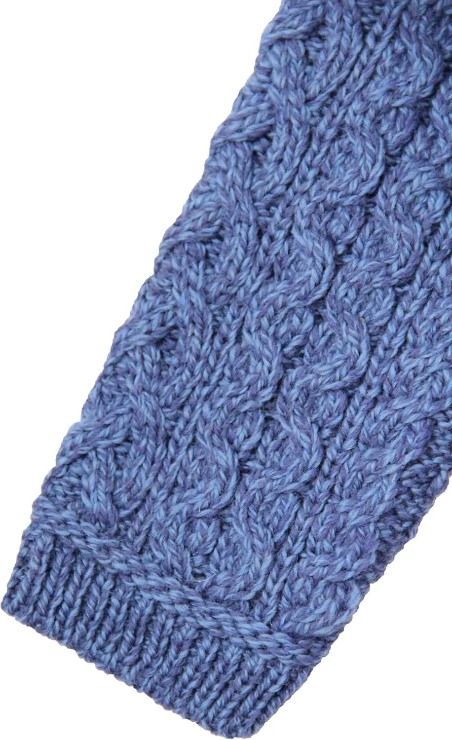 Aran Crafts Women's Irish Cable Knitted Wool Side Zip Cardigan (100% Merino Wool)